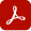 red and white square Adobe Acrobat Reader logo